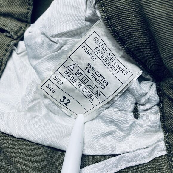 Classic B MENS Jeans Size 32x30 Distressed Khaki Army Green Skinny Jeans GB18401 - Picture 5 of 9